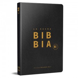 Bibbia Riveduta 2020 (R2) A CARATTERI GRANDI Pelle nera, Titolo e Taglio Oro