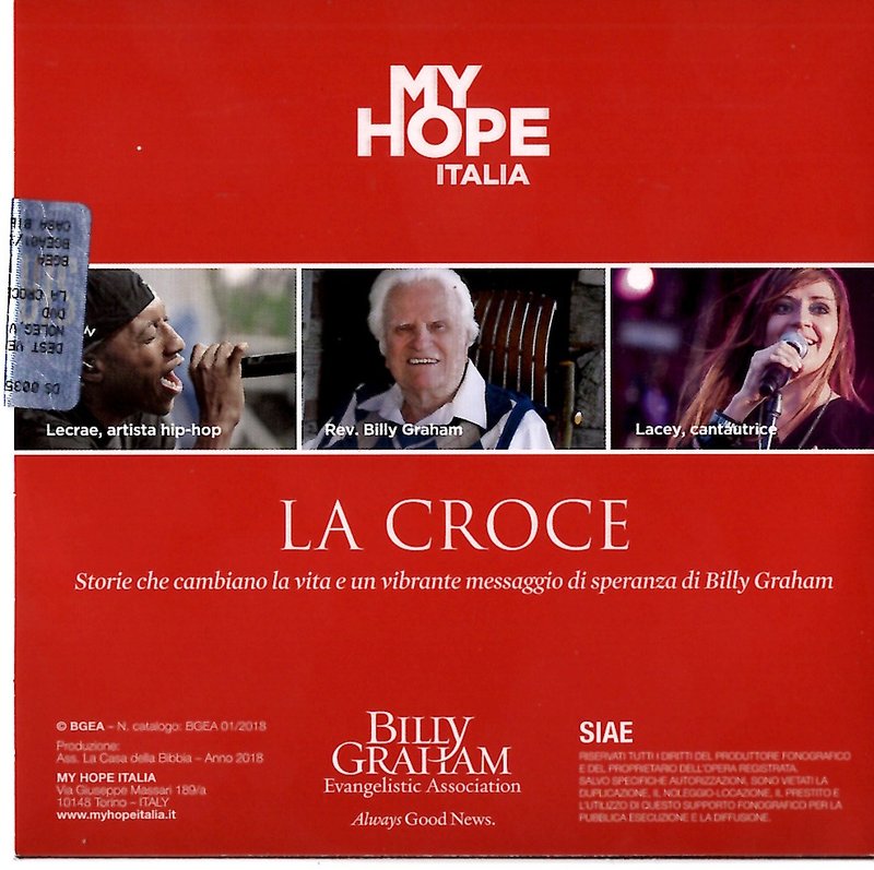 Retro del DVD La Croce con Lecrae, Rev. Billy Graham e Lacey Sturm