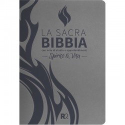 Bibbia da studio "Spirito e Vita" (R2) Similpelle Grigia