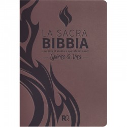 Bibbia da studio "Spirito e Vita" (R2) Similpelle Arenaria