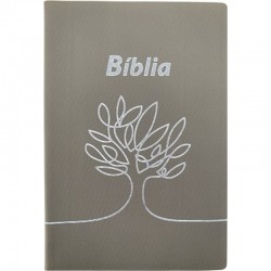 Bibbia Portoghese caratteri grandi copertina PVC grigio scuro