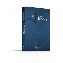 Bibbia N.R. 15,5x21,5 cm con paralleli rigida illustrata blu Nuova Edizione