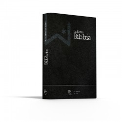 Bibbia N.R. 15,5x21,5 cm con paralleli pelle nera taglio oro Nuova Edizione