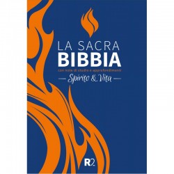 Bibbia da studio "Spirito e Vita" (R2) Cartonata Blu/Arancio