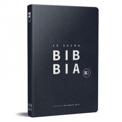 Bibbia Riveduta 2020 (R2) A CARATTERI GRANDI Pelle Blu Scuro, Titolo e Taglio Argento