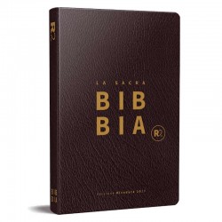 Bibbia Riveduta 2020 (R2) A CARATTERI GRANDI Pelle Bordeaux, Titolo e Taglio Oro