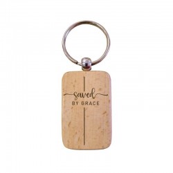 Portachiavi in legno Saved by grace - Idea...