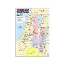 Cartina biblica Conquista terra Canaan UNA COPIA DISPONIBILE